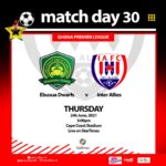 Match Preview – Ebusua Dwarfs v Inter Allies – Cape Coast